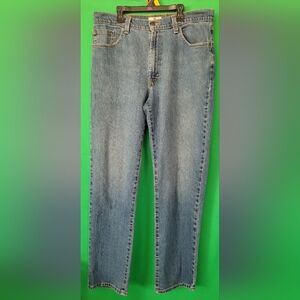 Mens Denim Savane Blue Jeans Bootcut 36x34 Worn Straight Leg Relaxed
